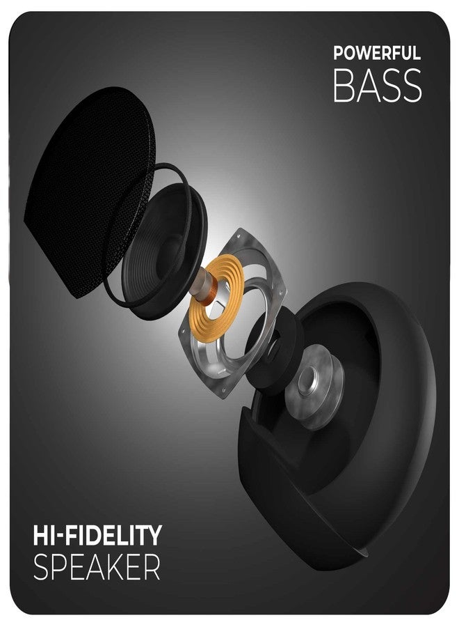 Xech ساعة منبه Xech مع مكبر صوت لمن ينامون نوماً عميقاً | ساعة طاولة صغيرة للطلاب | ساعات بجانب السرير تعمل بمنفذ USB | حامل هاتف وحامل أقلام | هدية مثالية لعيد الحب للزوجة أو الزوج (شكل بيضاوي، أسود) - Image 5